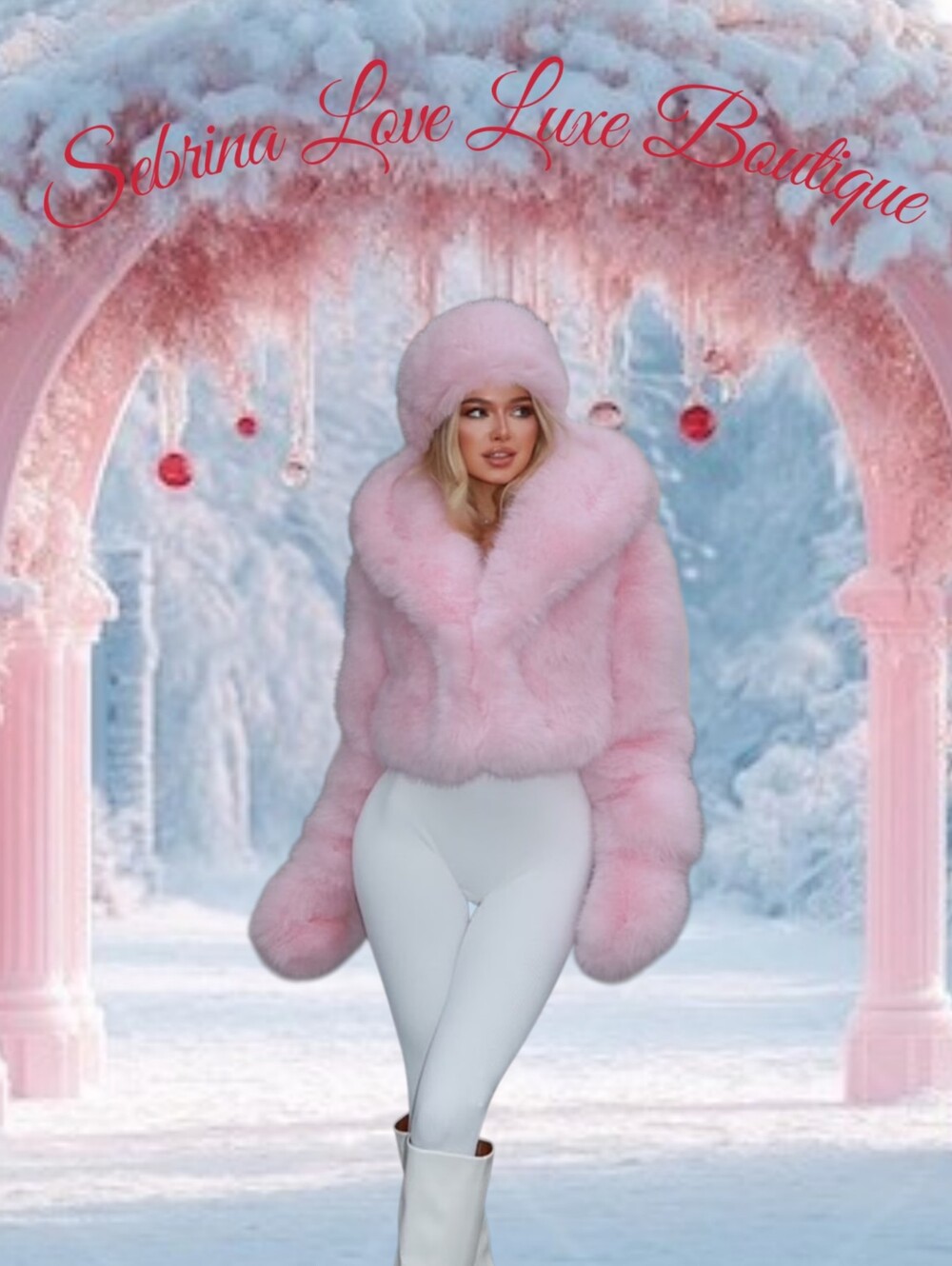 Luxe Plush Soft Pink Faux Fur Hooded Jackets